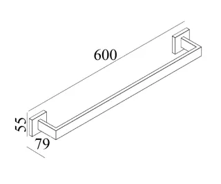 Держатель для полотенец Boch Mann BM10657 нержавеющая сталь